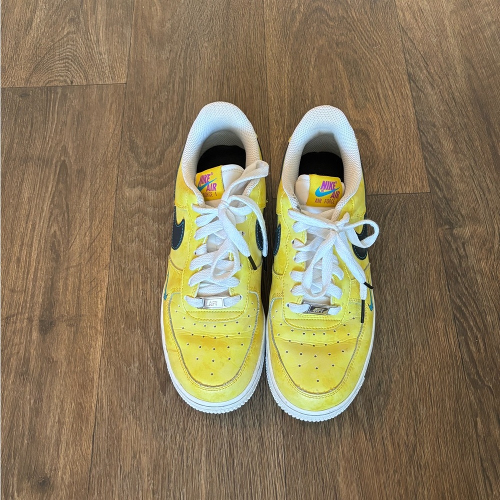 Yellow Nike air forces